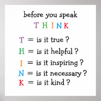 Custom THINK Poster Print