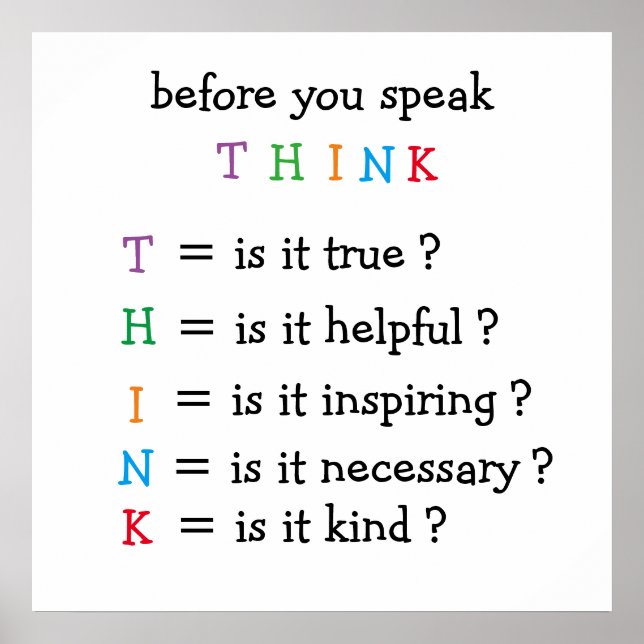 Custom THINK Poster Print (Devant)