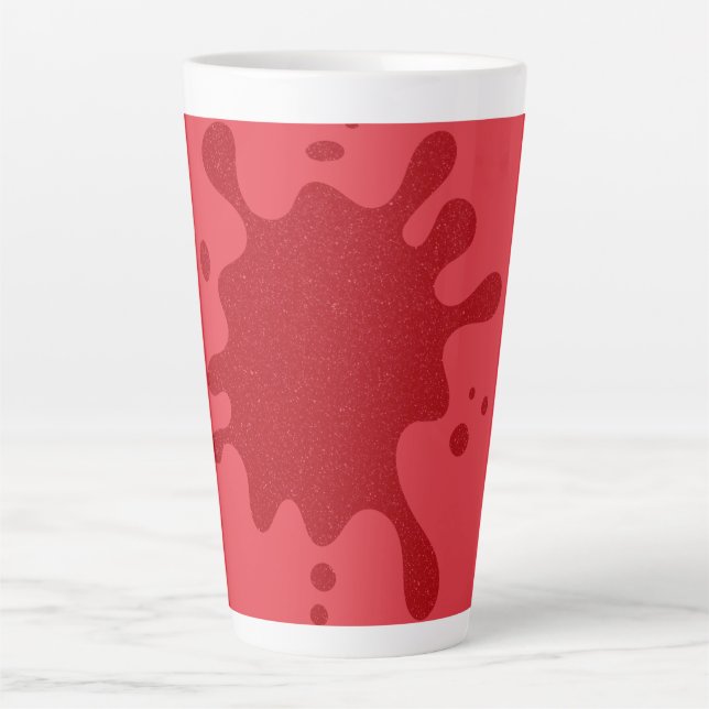 Custom Tomato Red Drip Latte Mug (Devant)