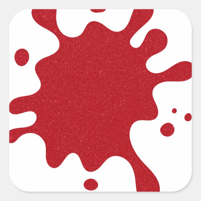 Custom Tomato Red Splatter Stickers (White Base) (Devant)