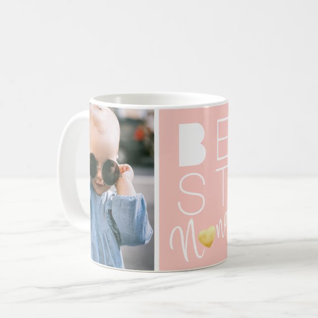 Custom Two Photo Best Nana Mug (Devant gauche)
