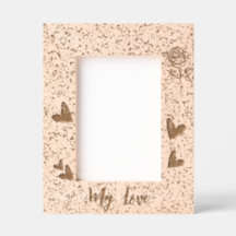 Custom Valentine's day couples bois gravé cadre