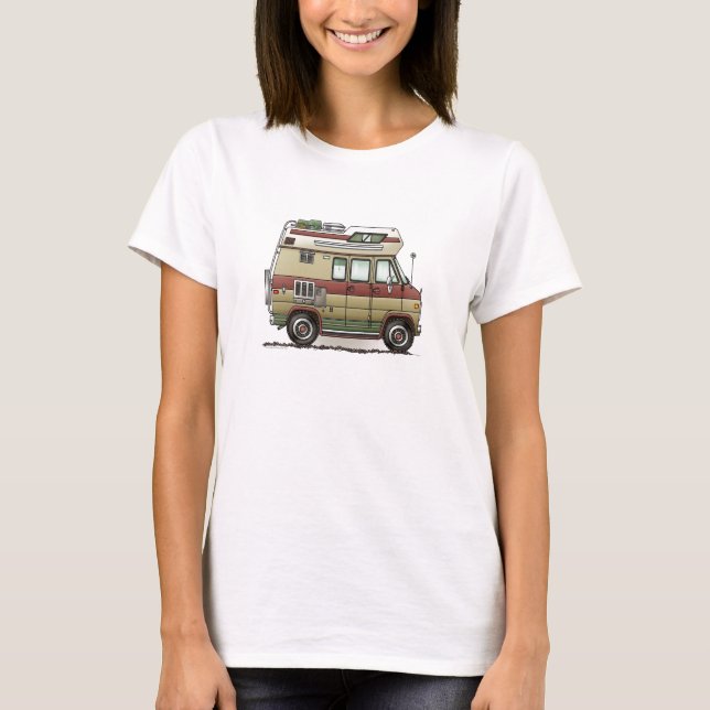 Custom Van Camper RV T-Shirt (Devant)