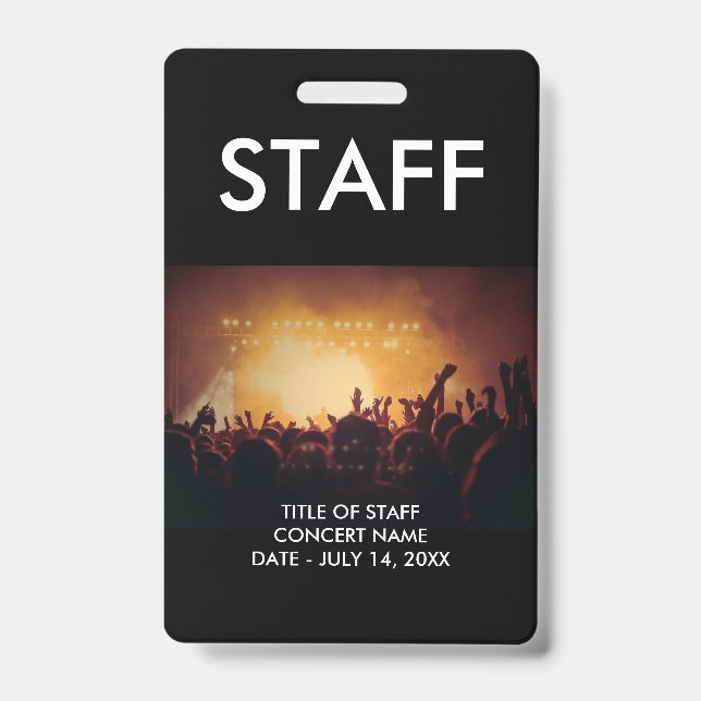 Custom VIP Passes Staff ID Badge (Avant)