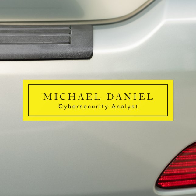 Custom Work Title & Name Car Bumper Sticker (En voiture)