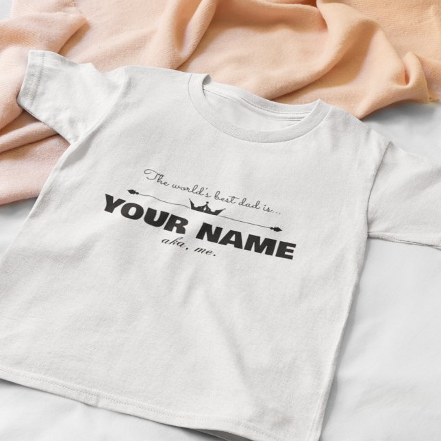 Custom Worlds Best Dad is T-Shirt (Créateur téléchargé)