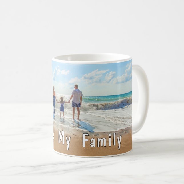 Custom Your Family Photo Mug Gift with Text (Devant droit)