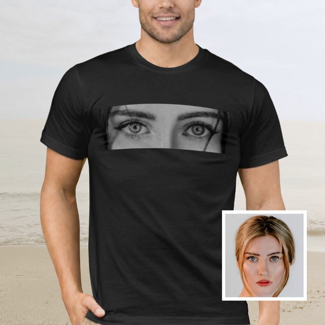 Custom Your Loved One Eyes Photo T-Shirt (Créateur téléchargé)
