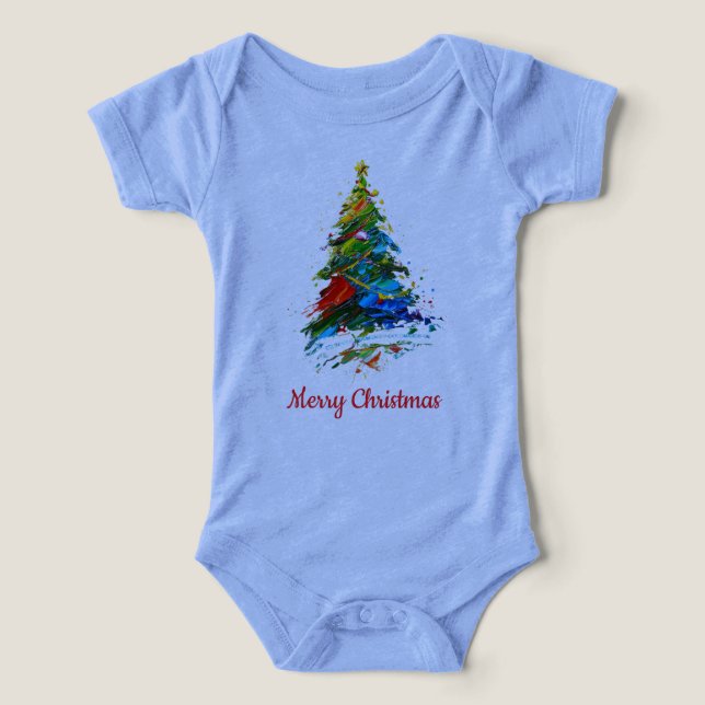 Customisable Christmas Tree Oil Painting Onepiece (Design Recto)