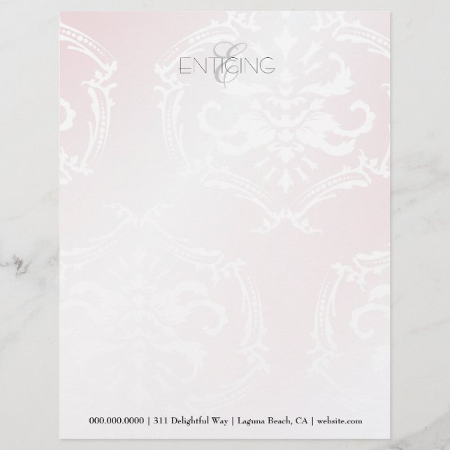 Customisable en-tête de lettre 311-Enticingly rose (Devant)