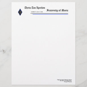 Customisable En-tête de lettre de Tau Upsilon de thêta