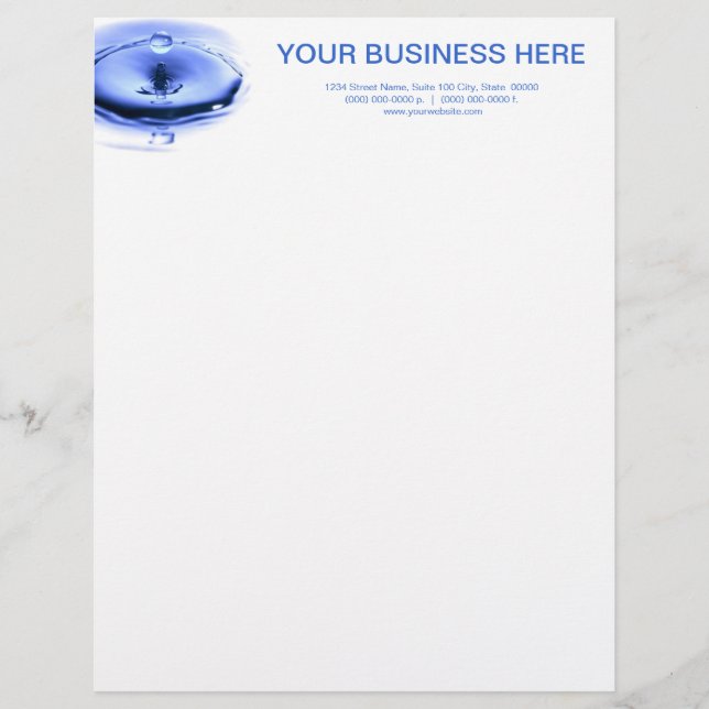 Customisable En-tête de lettre d'éclaboussure (Devant)