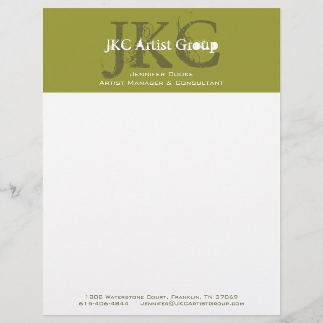 Customisable En-tête de lettre initial de logo d'affaires du (Devant)