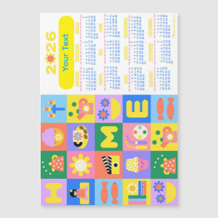 Customisé Cute and Happy Home Calender 2026