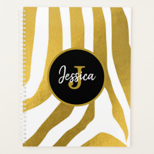 Customisé Faux Gold Zebra Print Stripes Motif