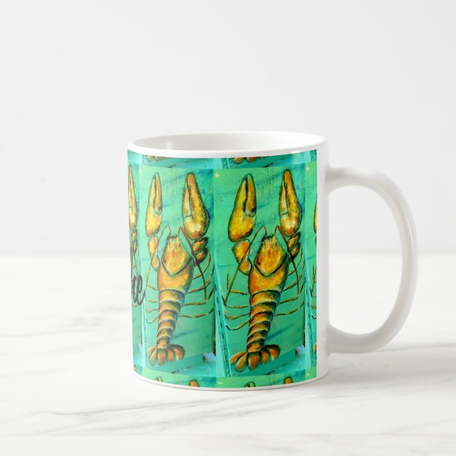 customisé homards principaux tasse de café vert (Droite)