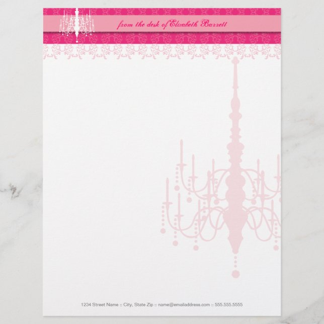 Customisée En-tête de lettre chic minable de lustre (Devant)