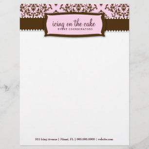 Customisée En-tête de lettre rose de réglisse de la cerise