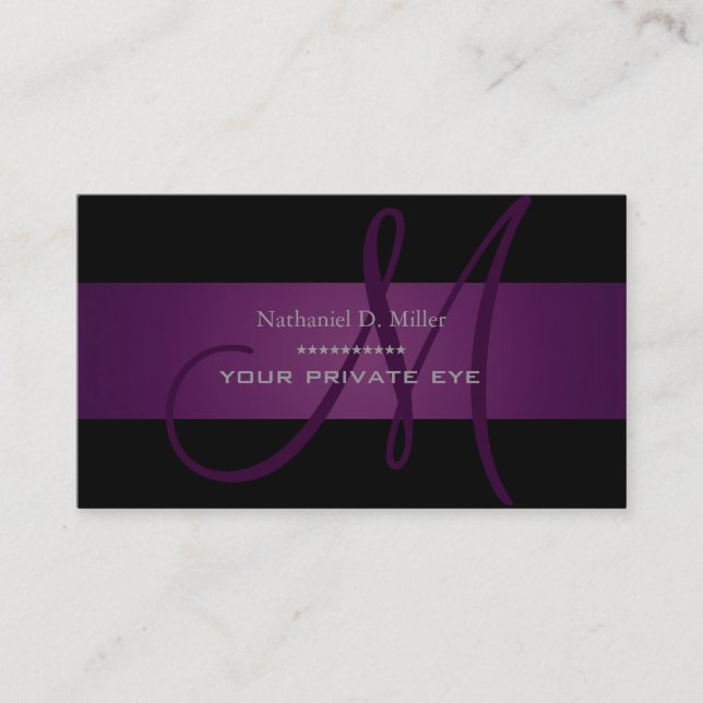 Customiser ce carte de visite de monogramme (Devant)
