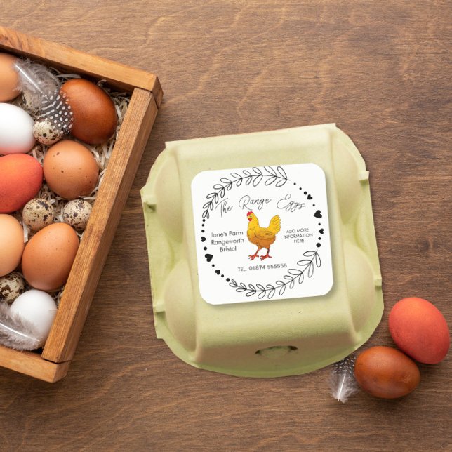 customiser la boîte à oeufs Étiquette libre gamme (Créateur téléchargé)