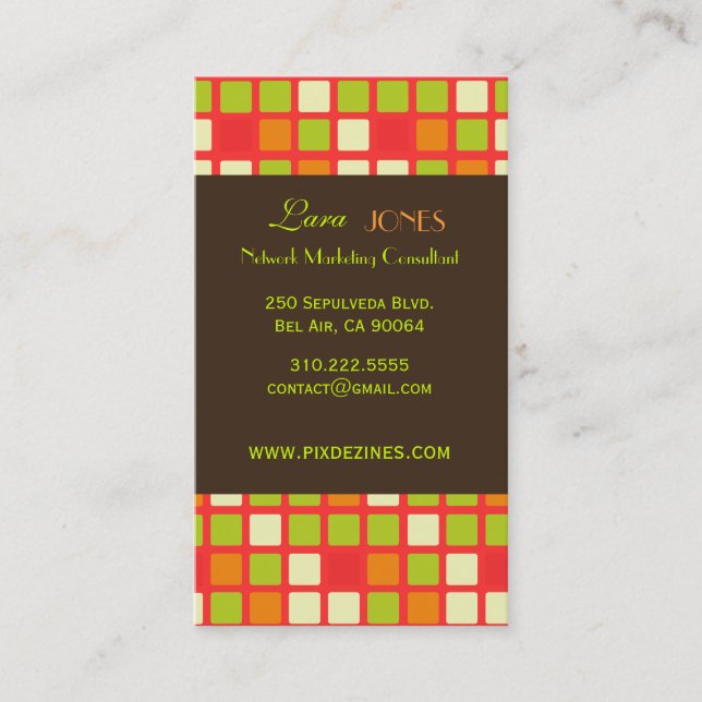 Customiser votre propre Carte de visite (Devant)