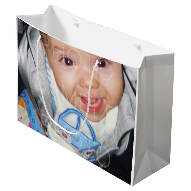 Customisez-le avec vos photos Grand sac cadeau (Devant Angle)