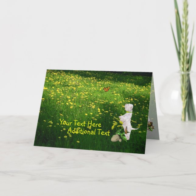 Customisez-le carte de Pâques de chiot de Westie (Devant)