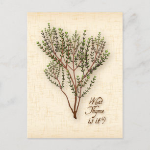 Customisez Quel Thyme Est-Ce ? Carte postale