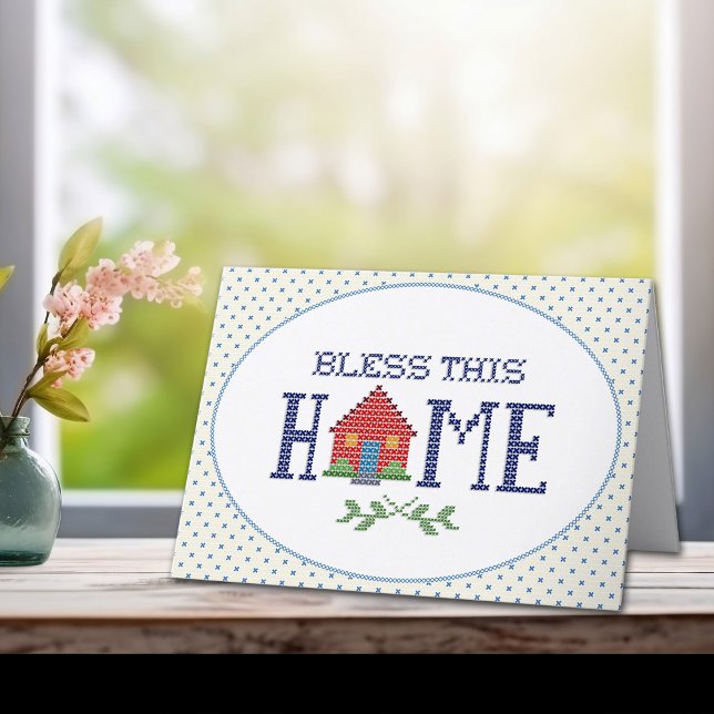 Customisez votre carte de voeux (Bless this home, a reflection that faith and peace thrive in your home wherever you live.)