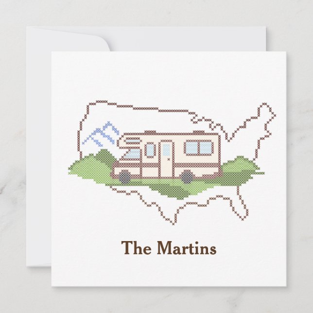 Customisez votre carte d'invitation pour un voyage (Devant)