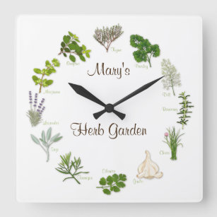 Customisez votre horloge de jardin d'herbes