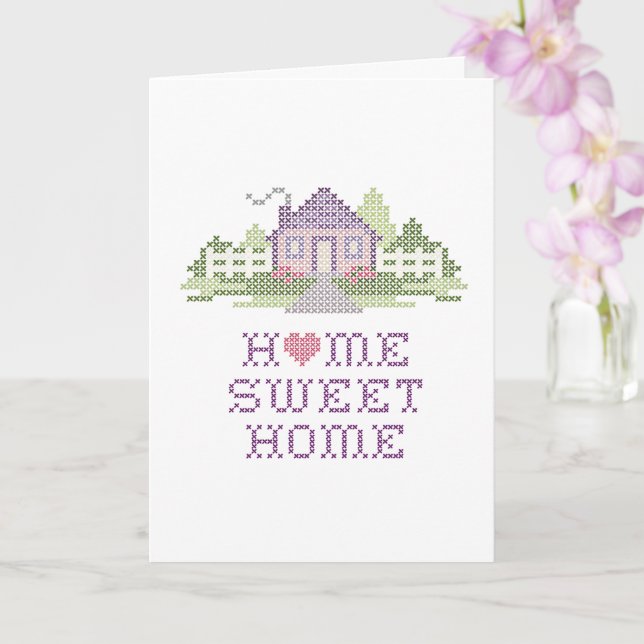 Customisez votre maison Sweet Home Carte de voeux (Orchidée)