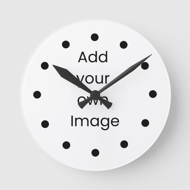 Customisez votre propre horloge murale (points noi (Recto)