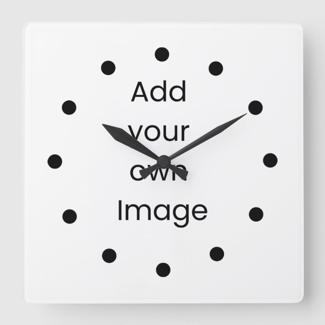 Customisez votre propre horloge murale (points noi (Recto)