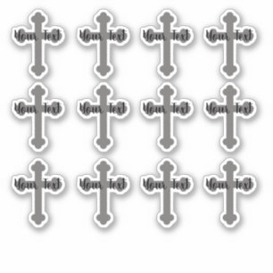 Customisez votre texte - stickers vinyle croisés