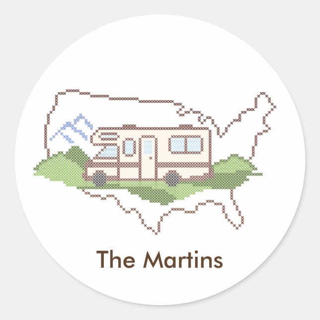 Customisez votre voyage routier Stickers USA (Devant)