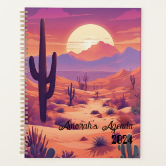 Customizable agenda, planner, name, year, desert