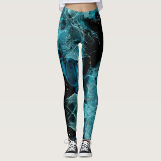 Customizable Black and Blue Leggings