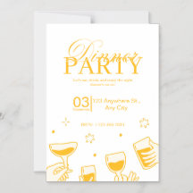 Customizable Dinner Party Invitation Card