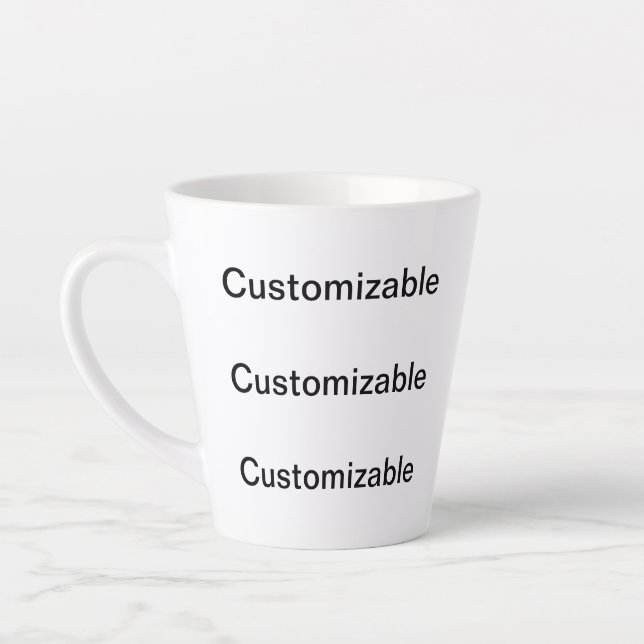 CUSTOMIZABLE Grosse Mug Latte (Gauche)