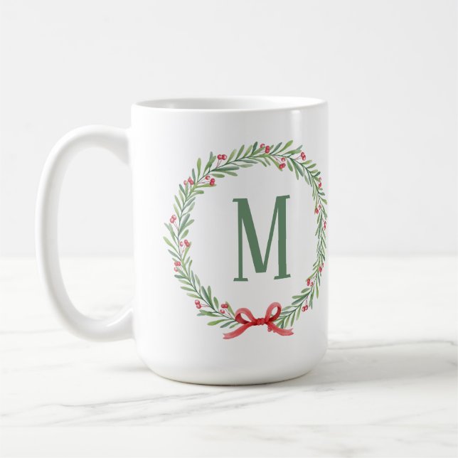 Customizable Holiday Letter Coffee Mug (Gauche)