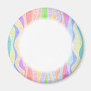 Customizable PASTEL RAINBOW STRIPES MAGNETS
