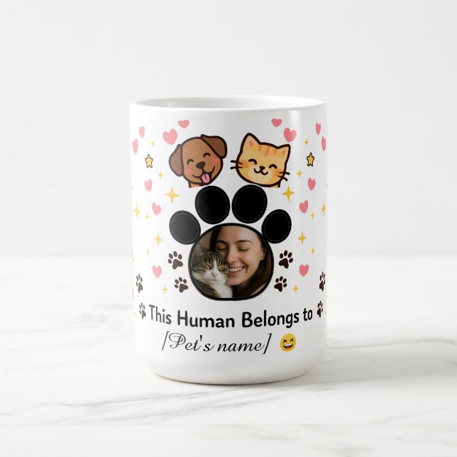 Customizable Photo & Name Pet Lover Mug  (Centre)