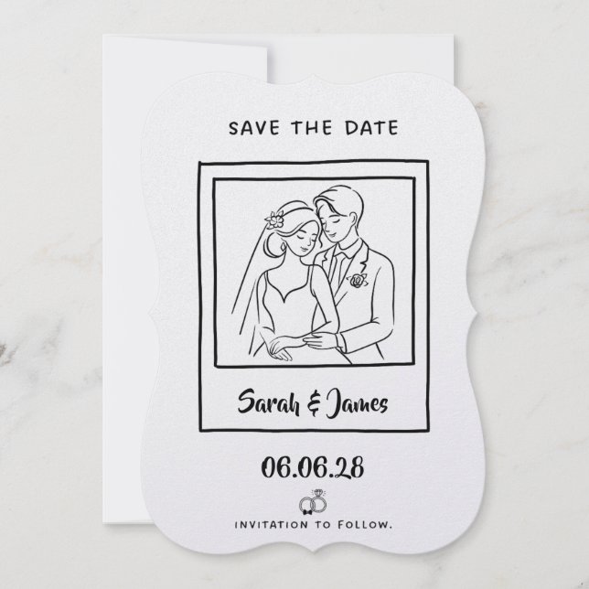 Customizable Save the Date  Bride groom (Devant)