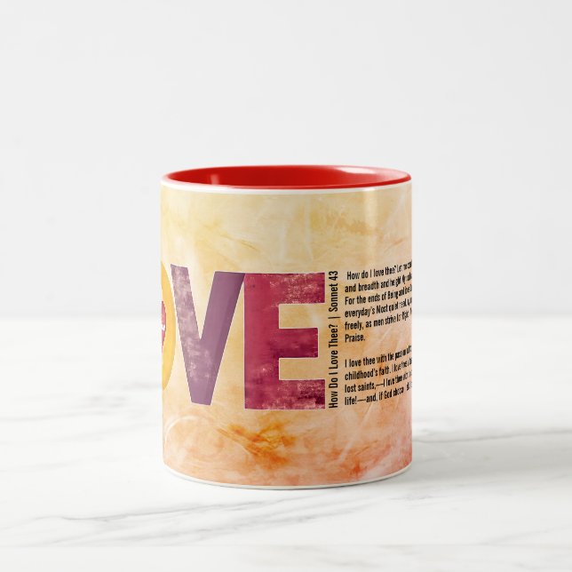 Customize Valentines Day How Do I Love Thee Mug (Centre)