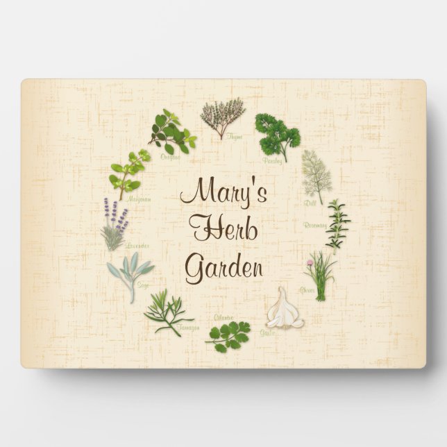 Customize Your 5 X 7 Herb Garden Plaque (Devant)