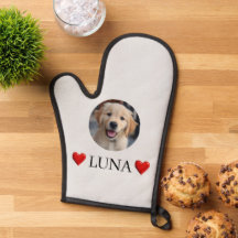 Customized My Dog Photo & Name Oven Mitt