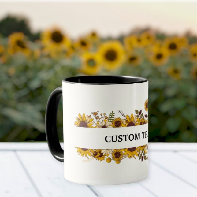 Customized sunflower mug, Sunflower mug (Créateur téléchargé)