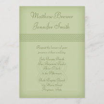 Custon Green Irish Celtic Knot Faire-part de maria