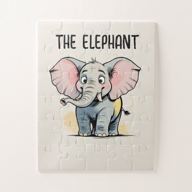 CUT ÉLÉPHANT PUZZLE (Vertical)